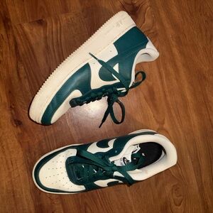 Nike Green and White Sneakers